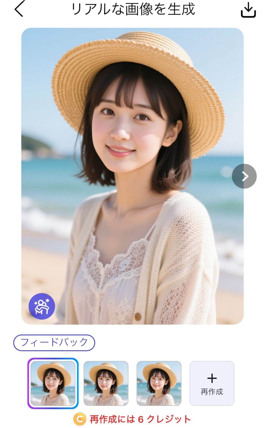 アプリで生成したAIグラビア