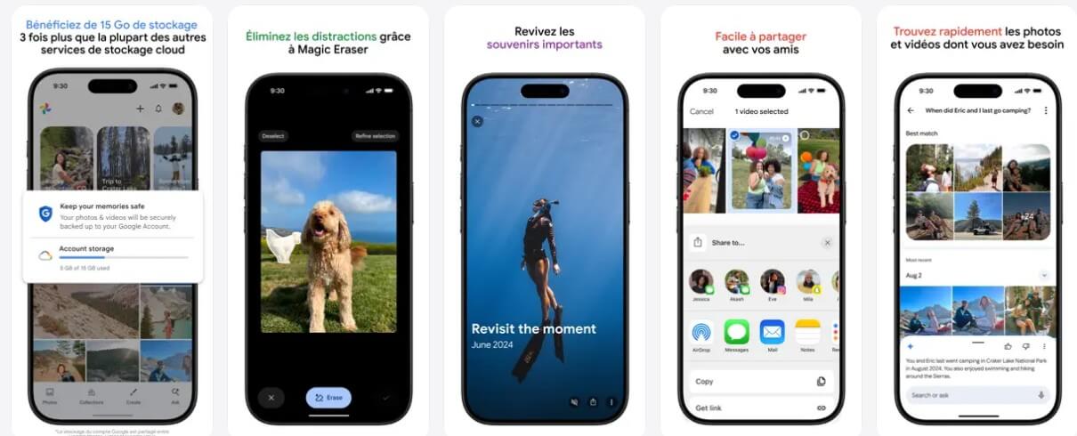Google photos : application retouche photo