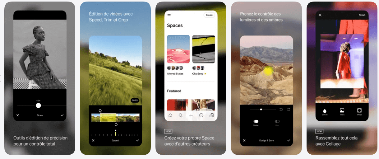 VSCO : application de retouche photo