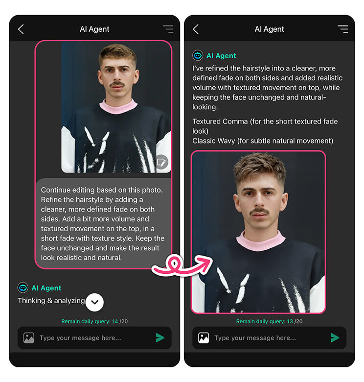 Find the best hairstyle if you have thinning hair with YouCam Perfect app.