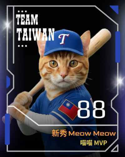 世界棒球經典賽 WBC-台灣隊球衣合照-明星球員應援卡