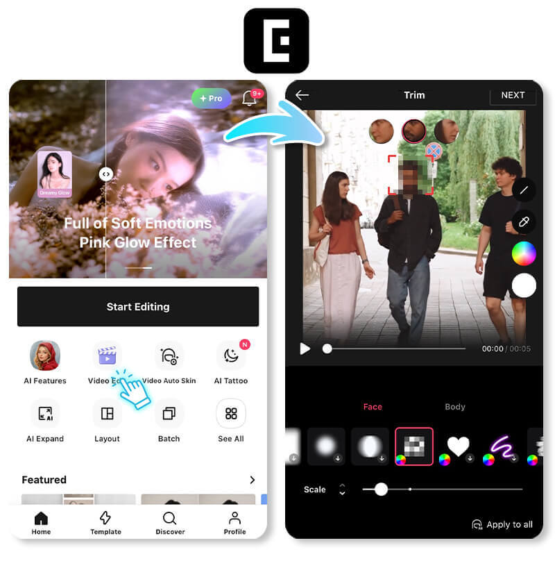 Application pour flouter les visages dans les vidéos