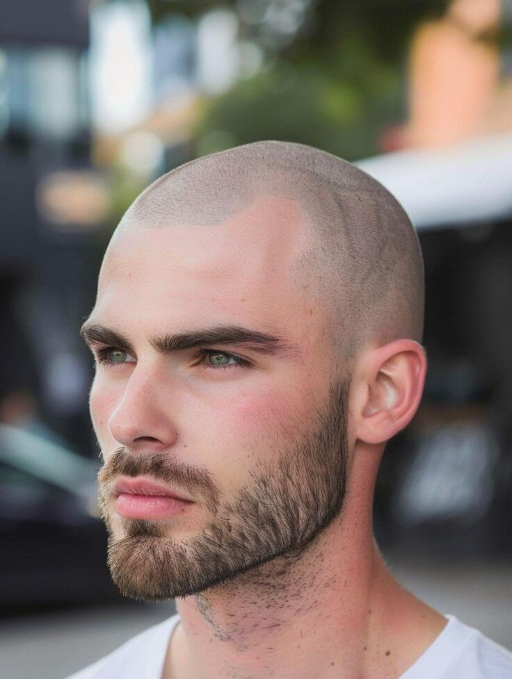 See how you'd look like with a shaved head before committing to the look.