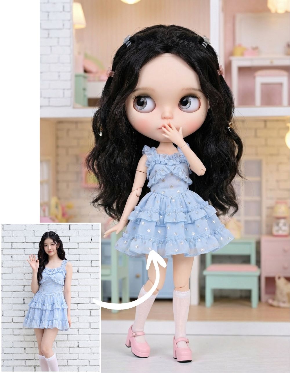 ポーズを変えて生成