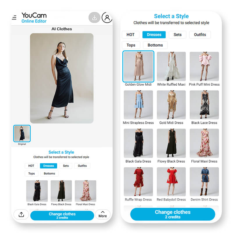 Online AI Clothes Changer: Upload Photo for Virtual Outfit Try-On | YouCam Online Editor Online AI Clothes Changer: Upload Photo for Virtual Outfit Try-On | YouCam Online Editor