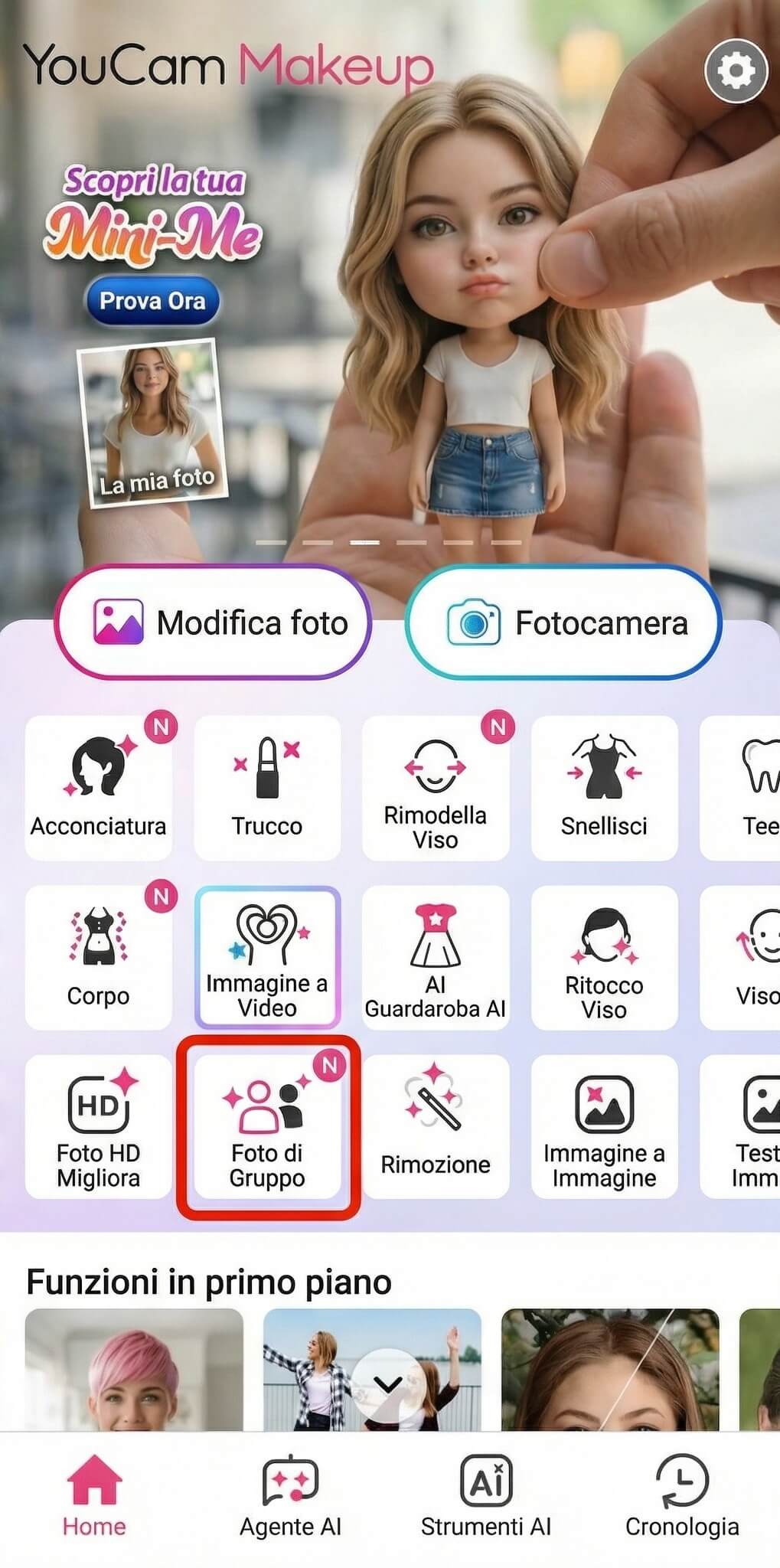 Come Aggiungere Filtro Fisheye con l'App per Modificare Foto YouCam Makeup