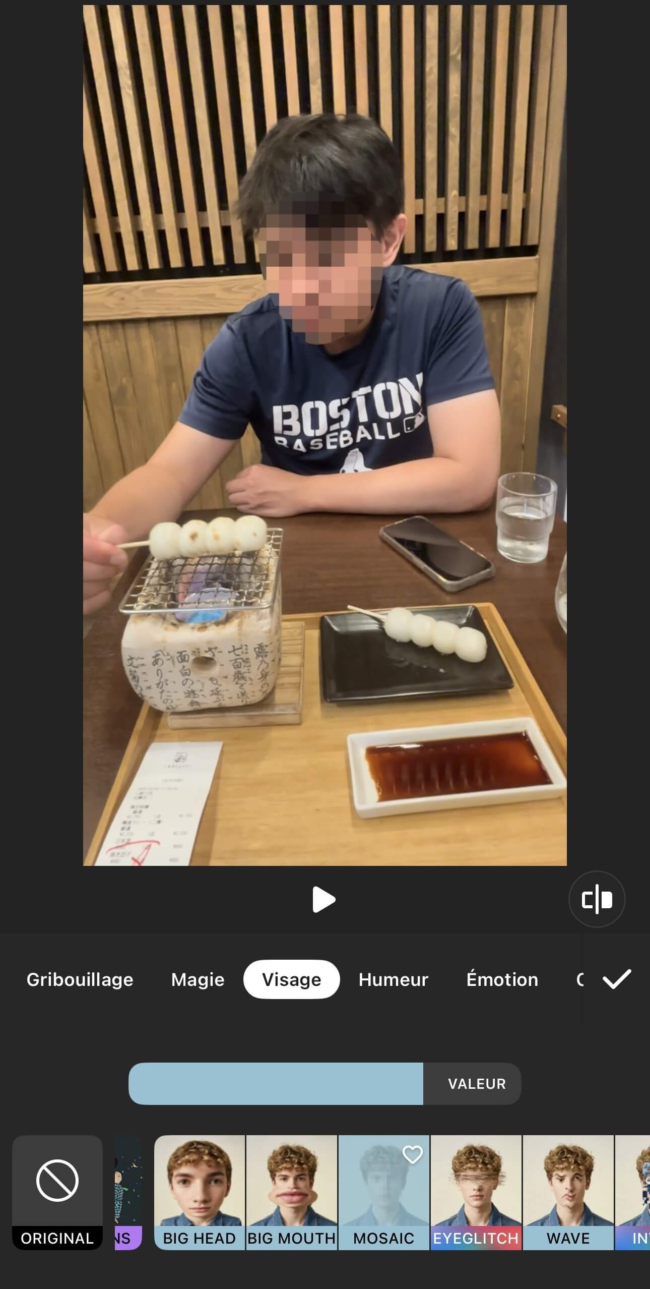 inShot : application flou vidéo visage