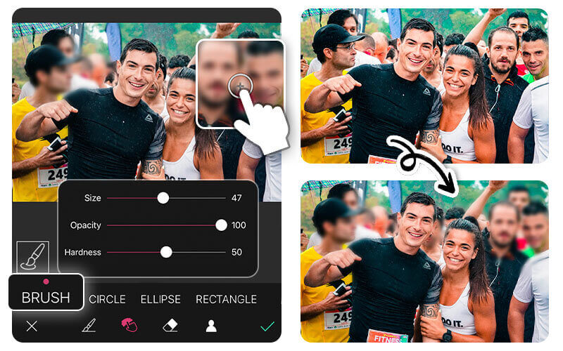 Applifcation flouter visage photo iphone et android