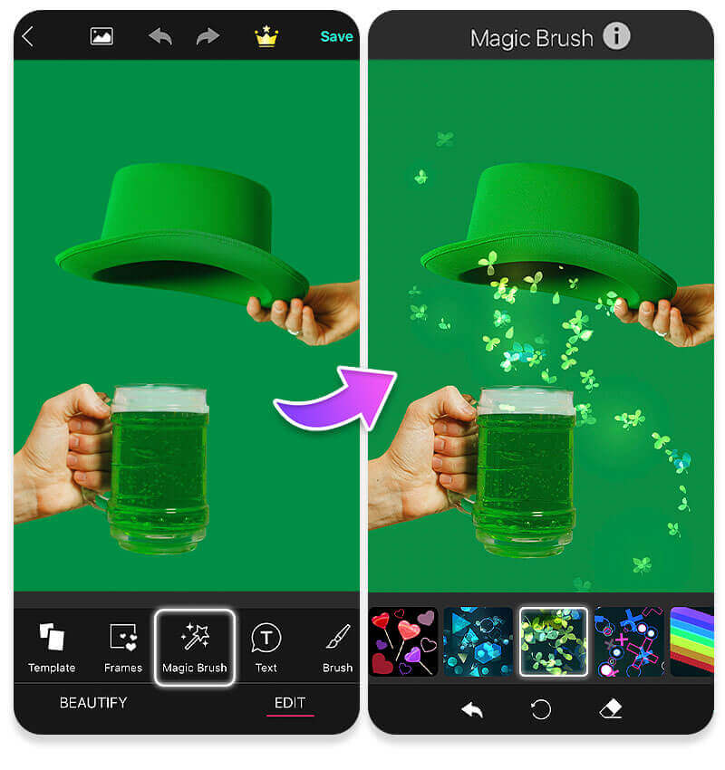 Draw Clover pattern on your pictures