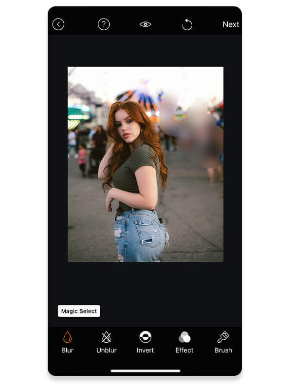 Blur photo effect : pour flouter des gens dans l'arrière-plan