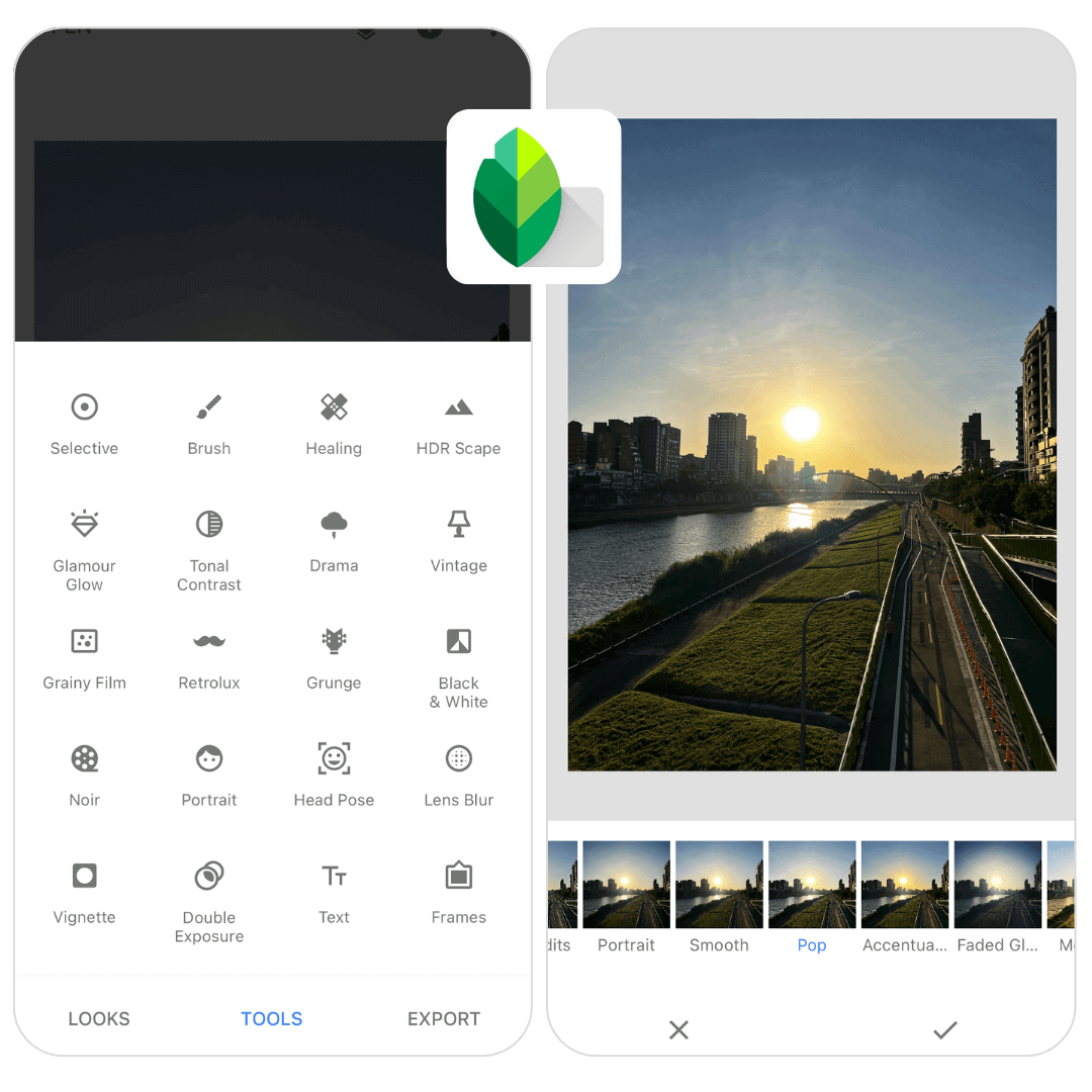 Snapseed : éditeur photo professionnel avec contrôles avancés