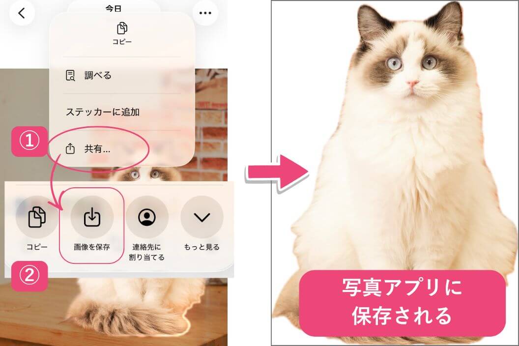  切り抜いた画像を保存する方法