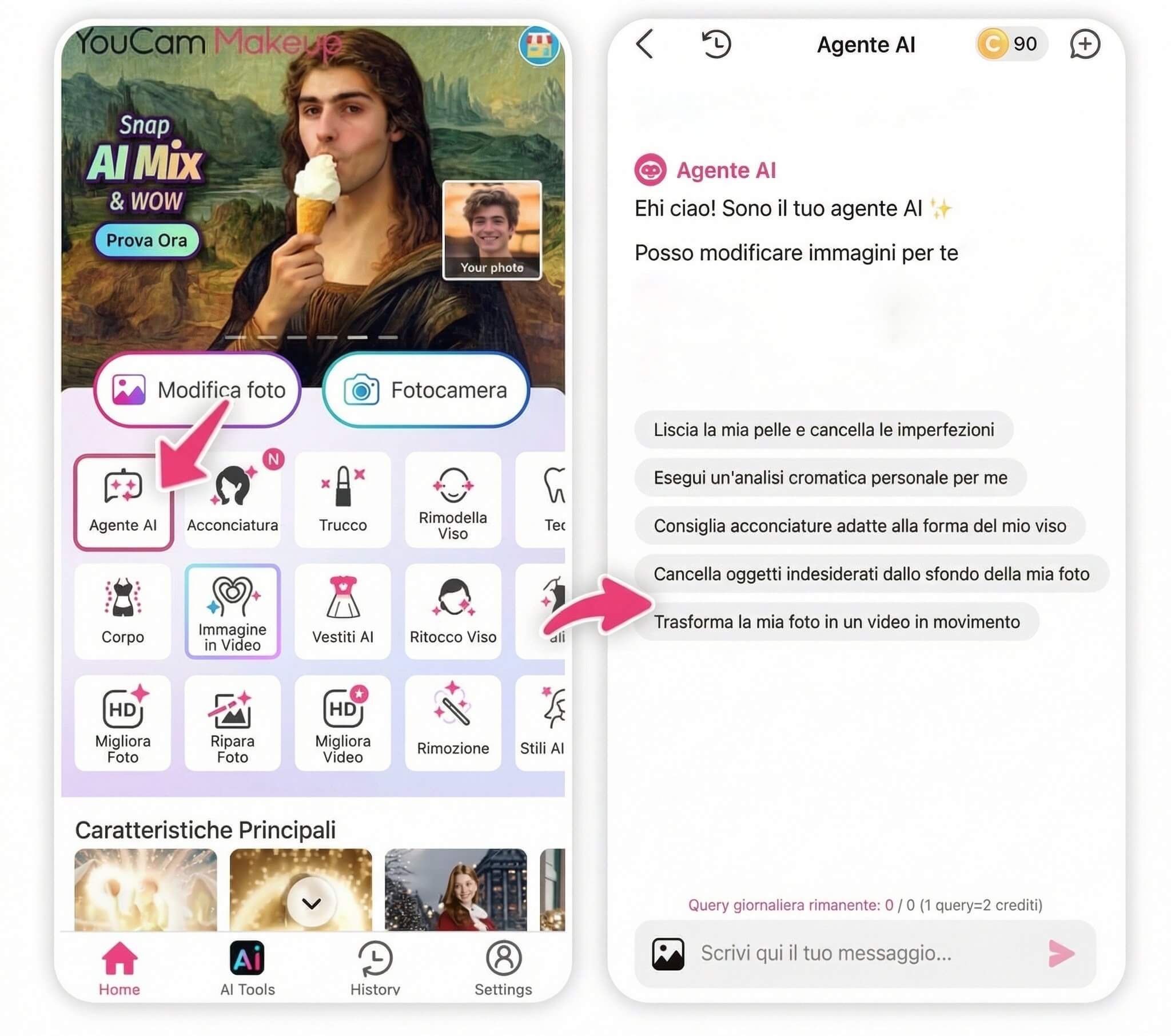 Prova taglio capelli uomo: Agente AI