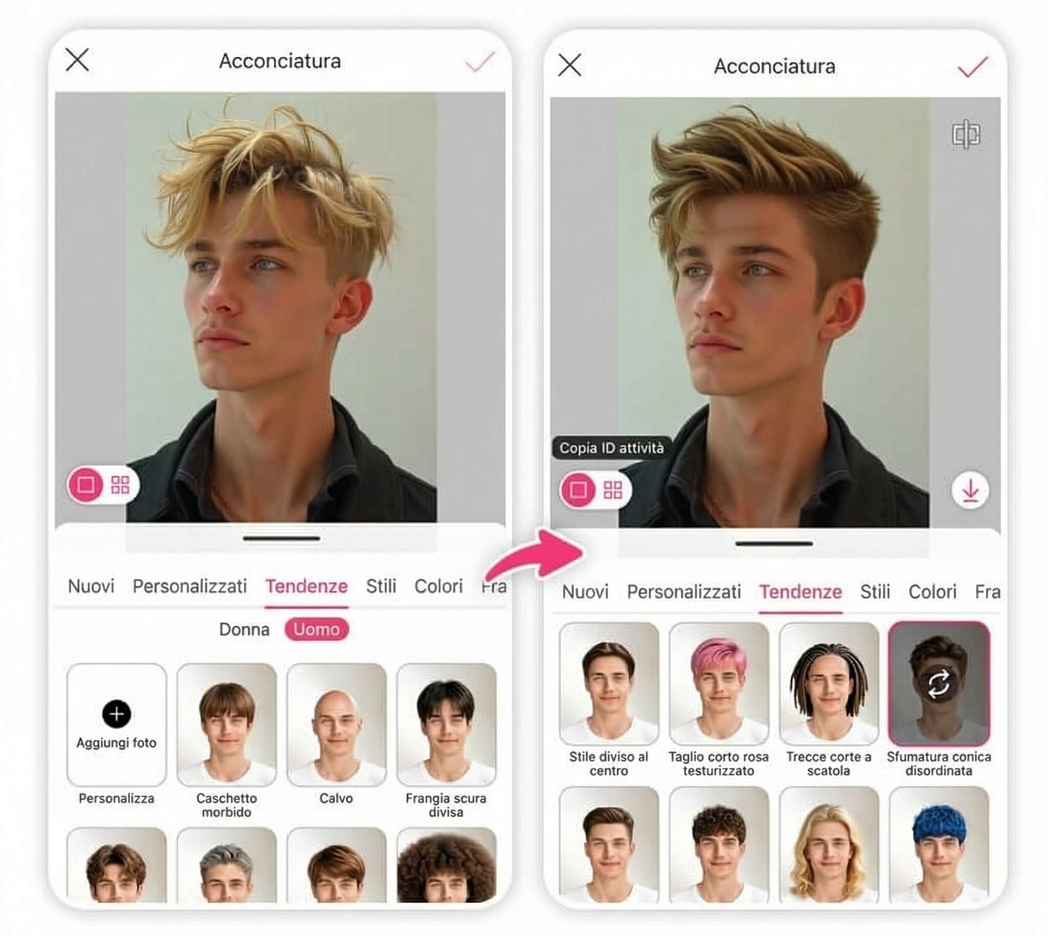 Prova taglio capelli uomo