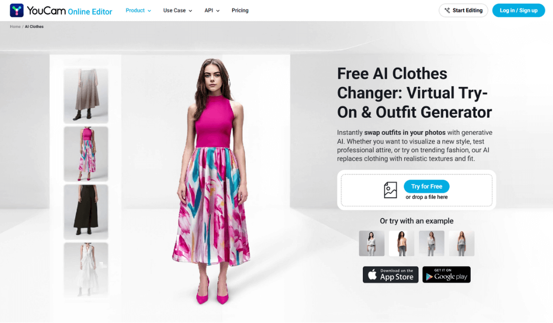 YouCam Online AI Clothes Changer