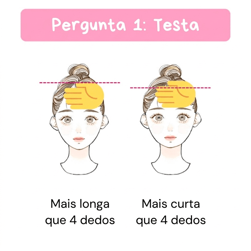 Como medir a largura da testa para saber qual franja combina com você