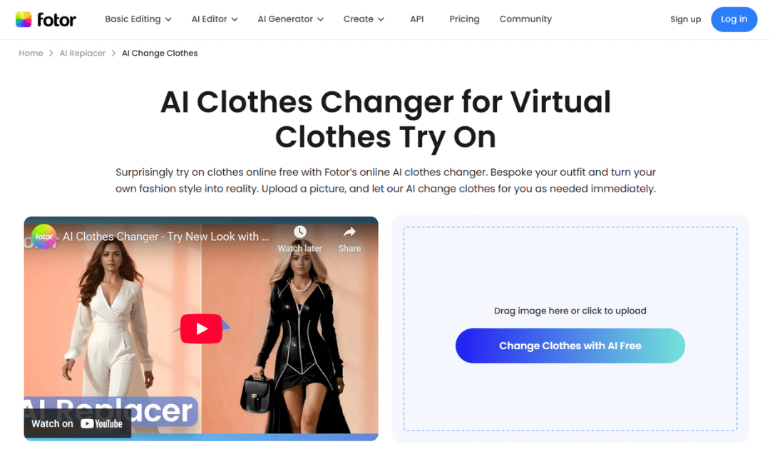 Fotor AI Clothes Changer