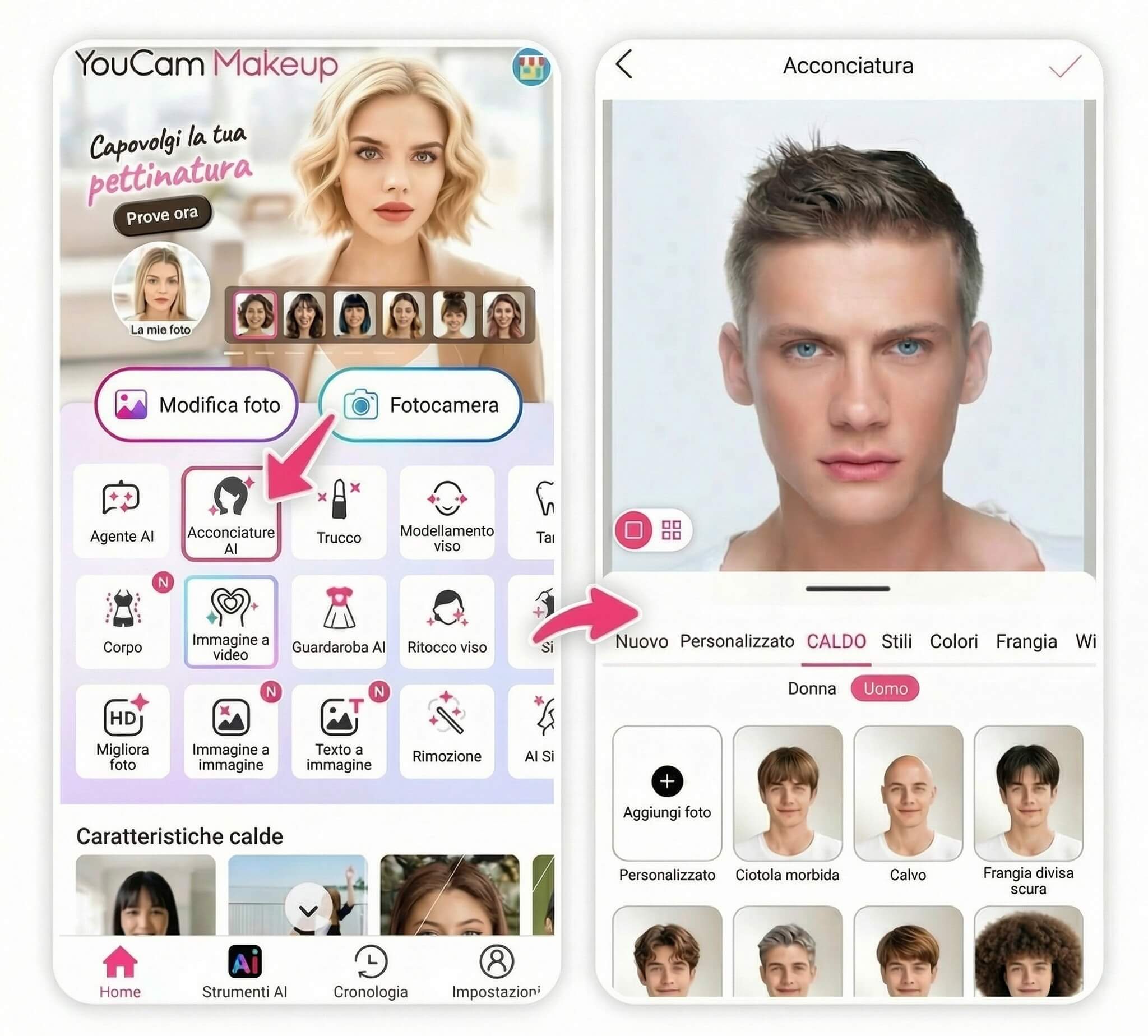 Prova taglio capelli uomo
