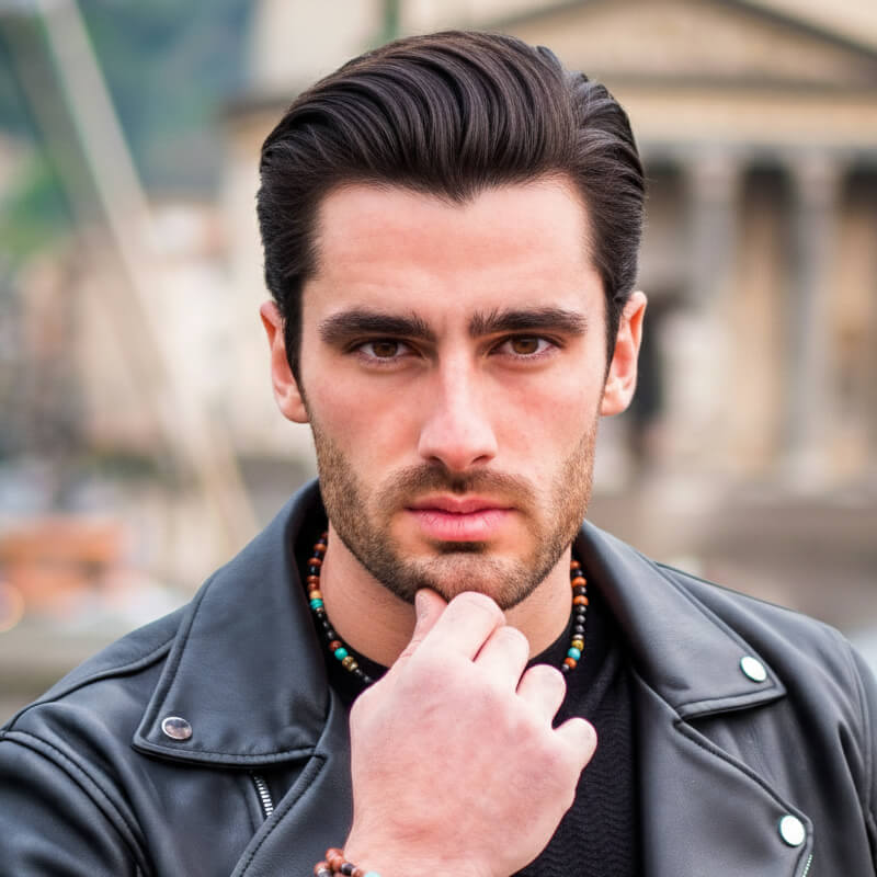 Try on the modern slick back hairstyle to see if this trendy cut suits you.