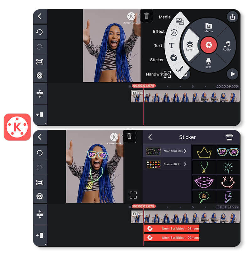 Instagram Reels bearbeiten mit Kinemaster Kinemaster-App für Reels