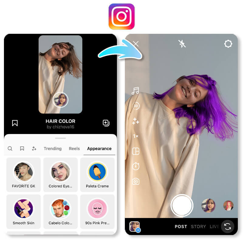Instagram Reels bearbeiten mit Instagram Instagram-App für Reels