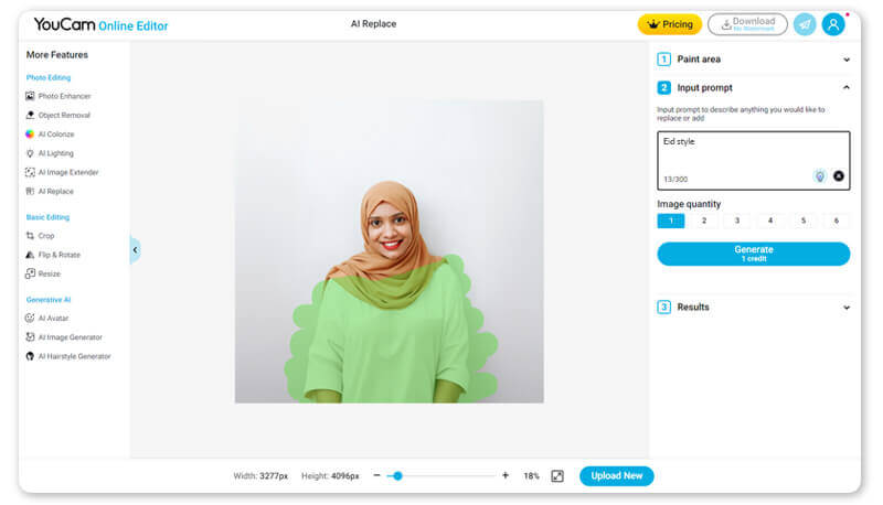 Add the text prompt "Eid Style"