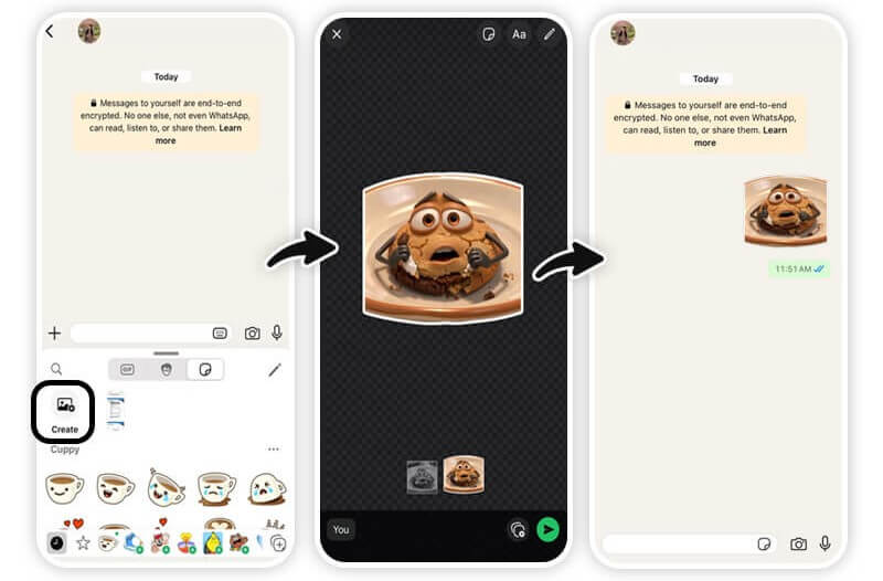 Créer stickers personnalisés whatsapp
