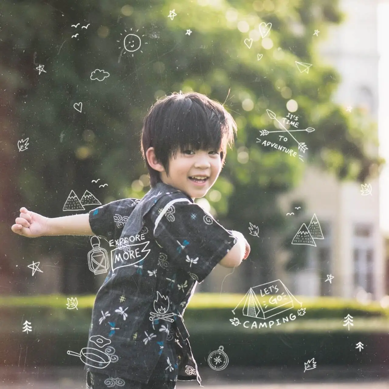 兒童節邊框 3：旅遊手繪邊框