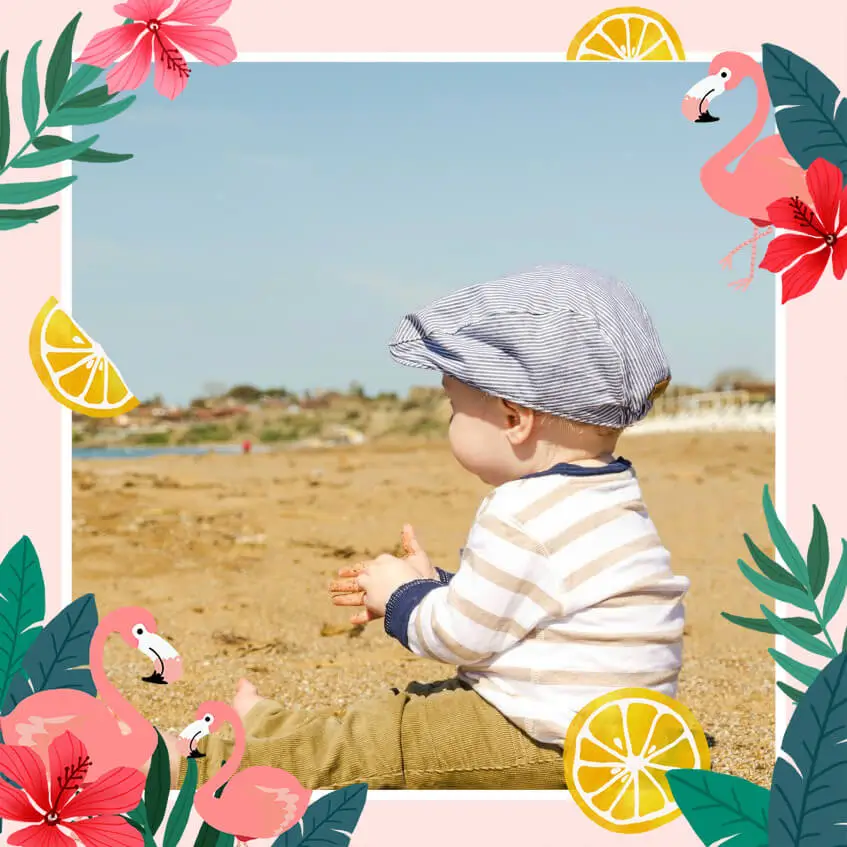 兒童節邊框 5：熱帶動物邊框