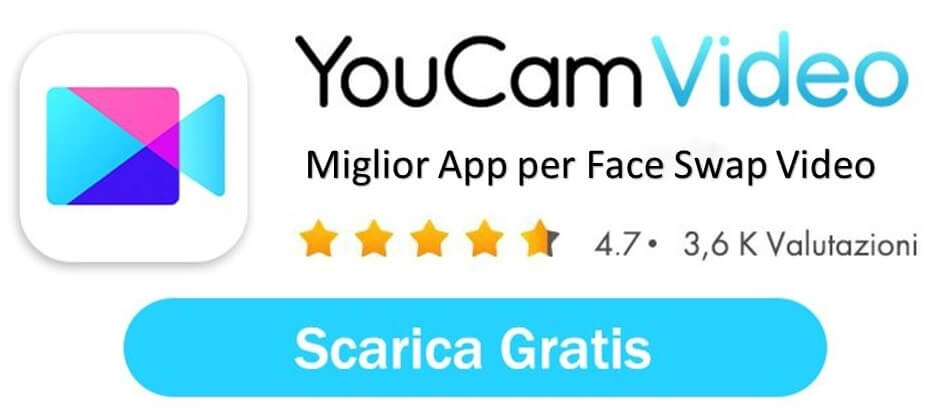 Miglior app per face swap video: YouCam Video