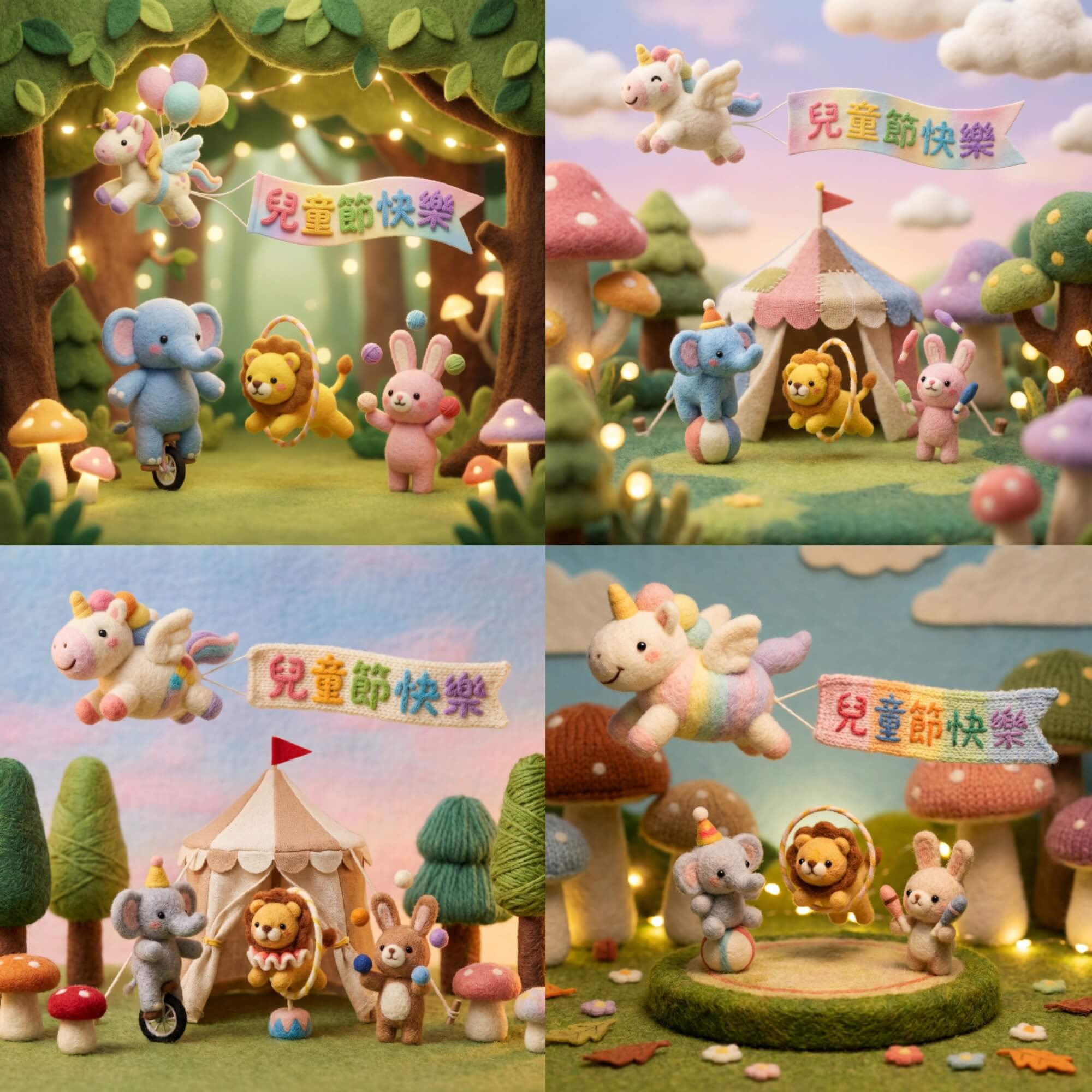 兒童節快樂圖：自由的森林馬戲團