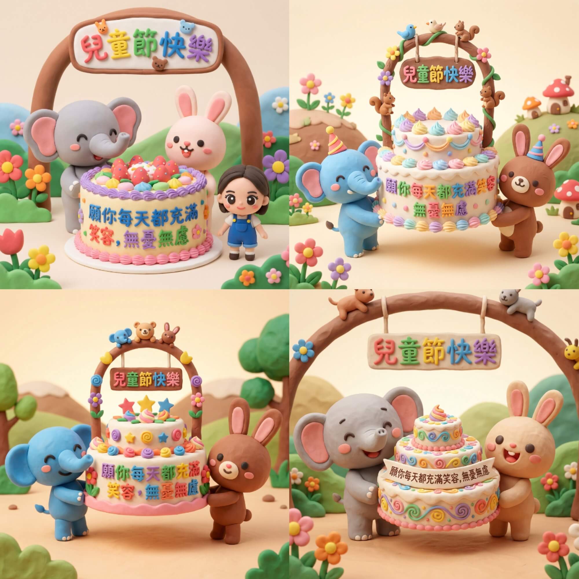 兒童節快樂圖：快樂長大擁抱世界