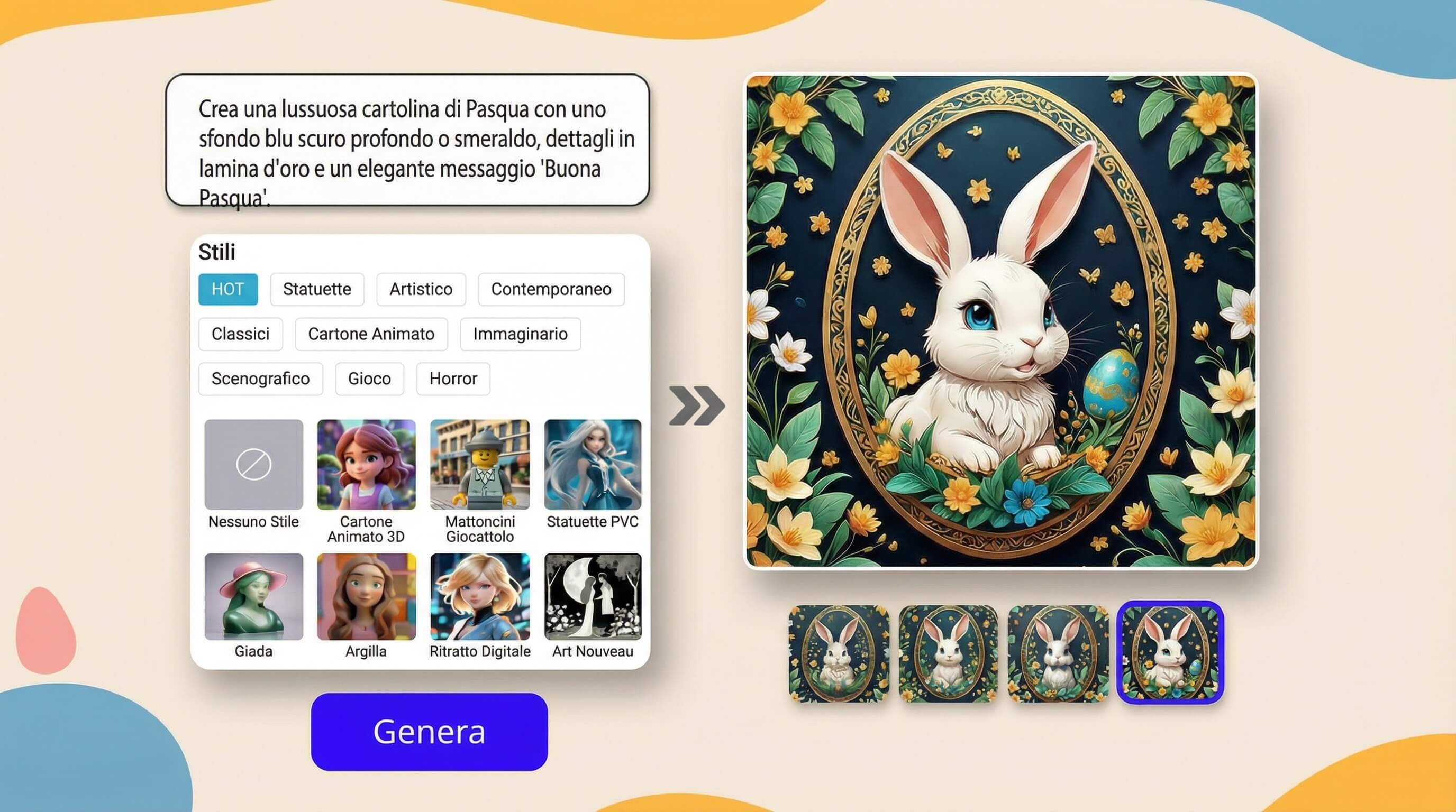 Le 10 Migliori Idee per Creare Biglietti di Pasqua 2026 con il Generatore di Immagini AI