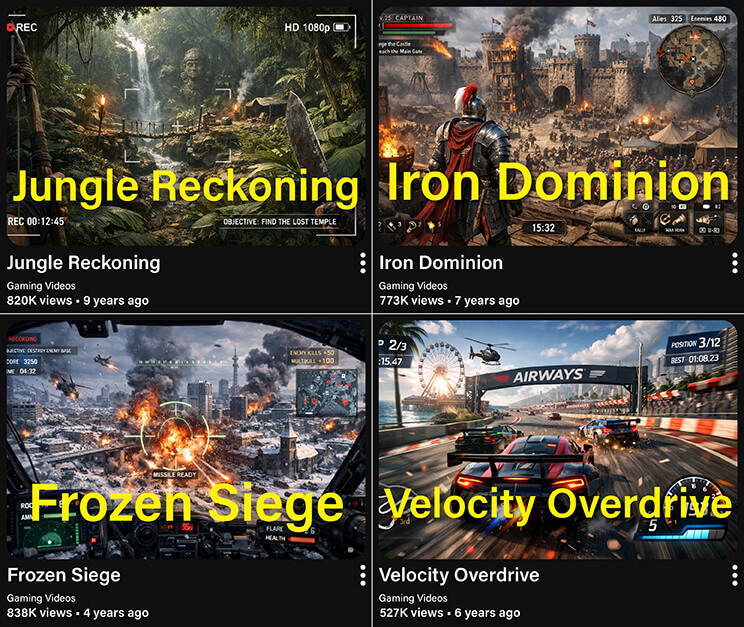 Use similar color schemes, font styles, or intro/outro sequences across your gaming videos.