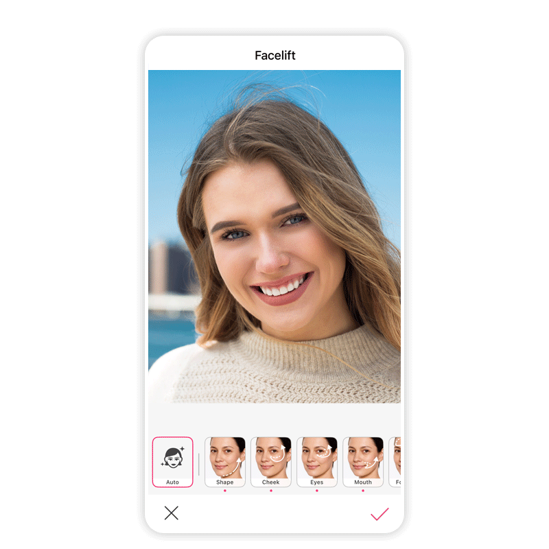 AI Facelift helps you visualize different looks and understand how small adjustments might enhance your natural features.