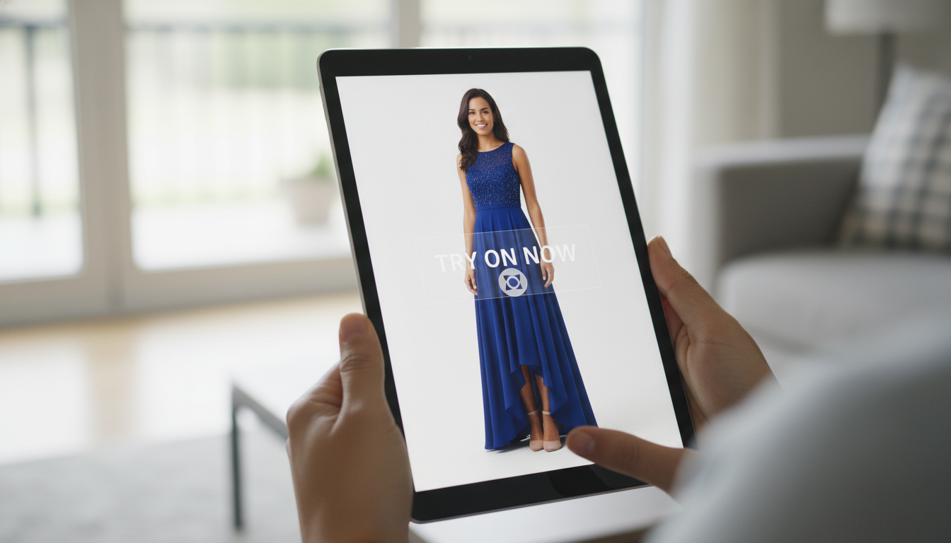 AI clothes changer virtual try on wedding guest dress technology