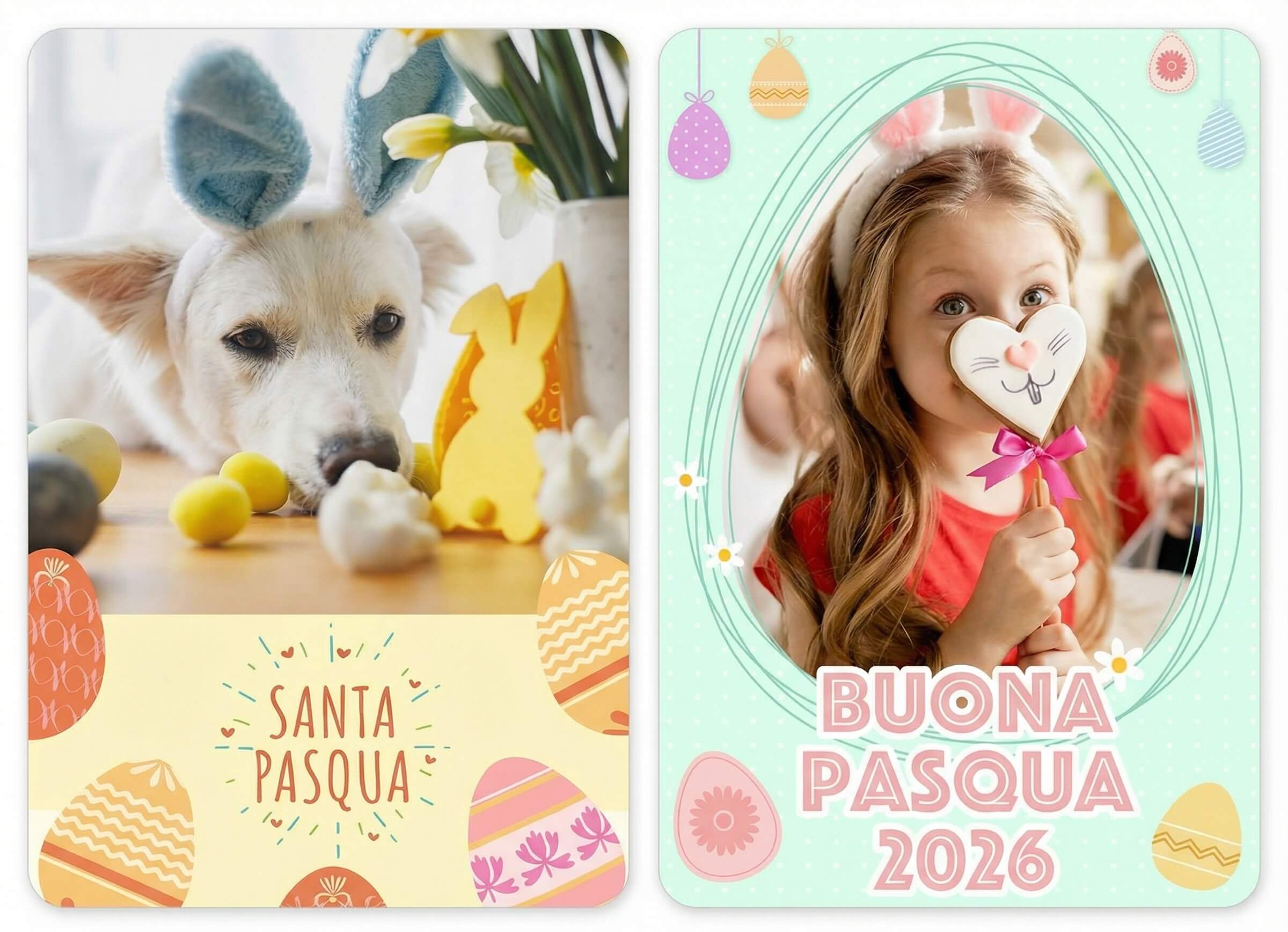 Cartoline di Buona Pasqua Virtuali per Caccia all'Uovo
