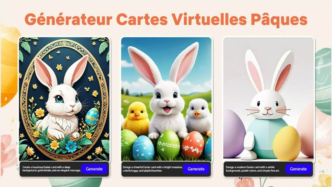 Cartes virtuelles de Pâques : créer des images de Pâques personnalisées