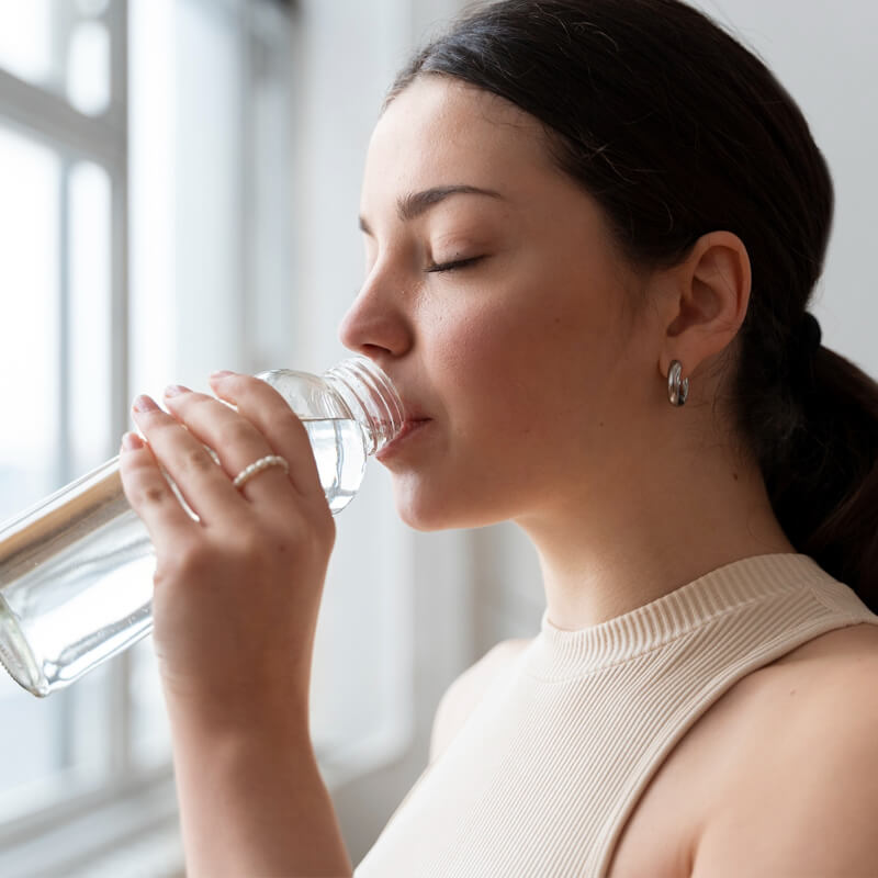 Stay hydrated throughout the day if you're wondering how to look younger.