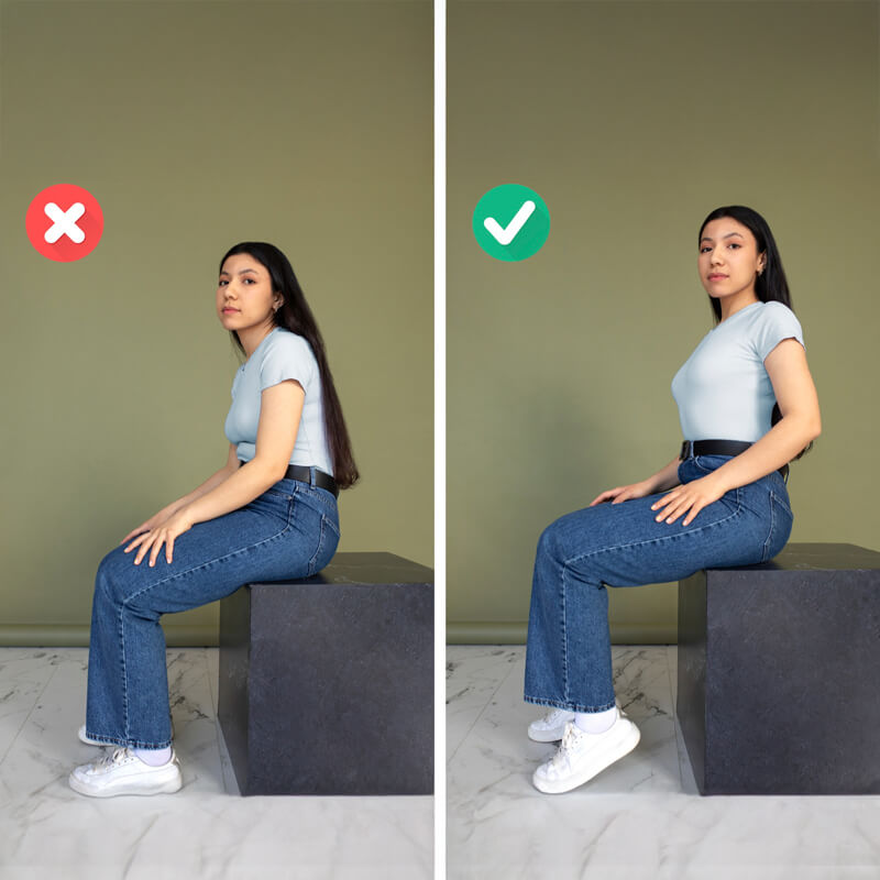 Maintain good posture if you wish to look younger.