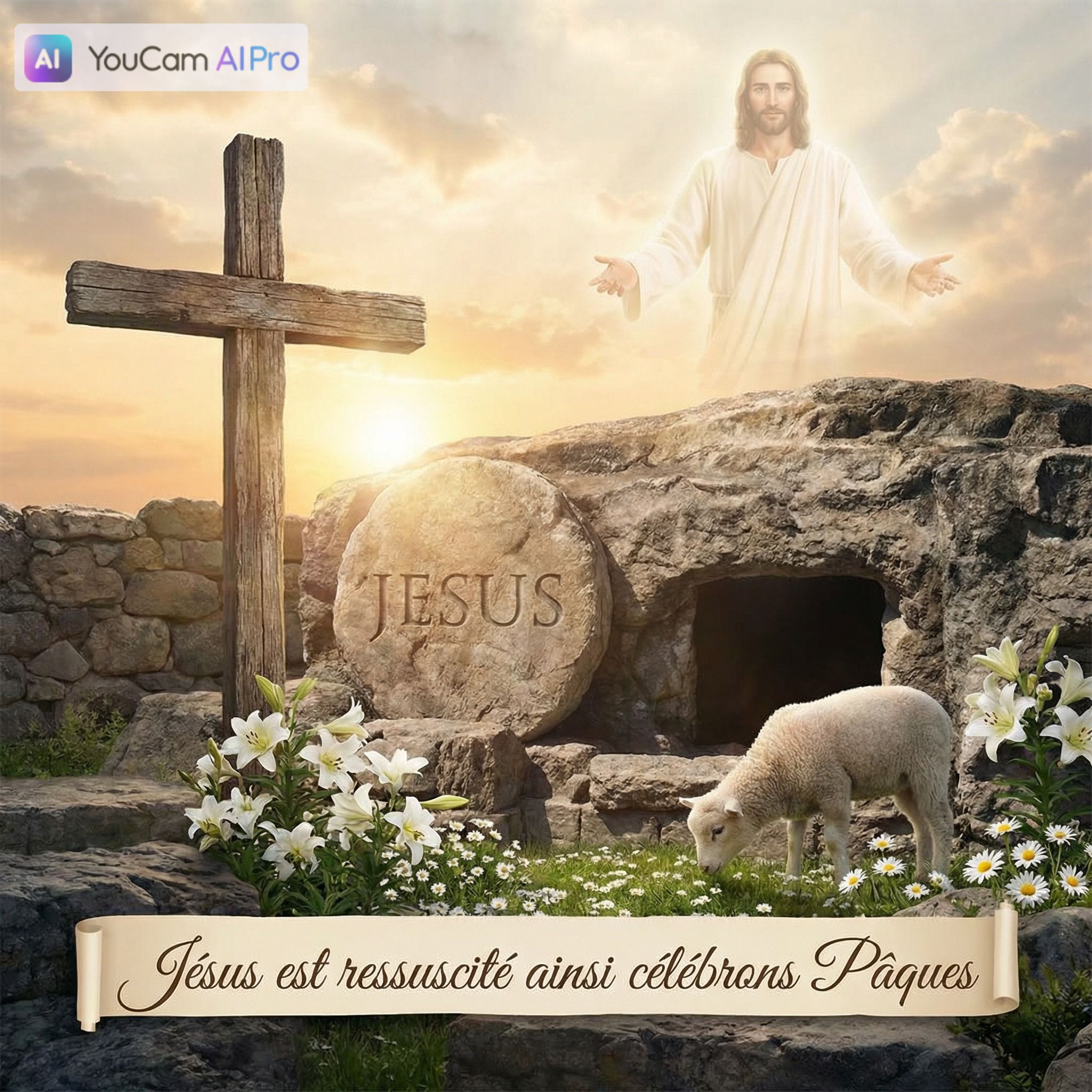 catholique images de pâques religieuses /  cartes de Pâques religieuses