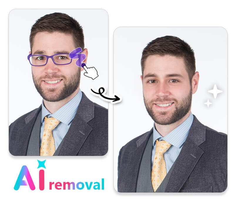 learn how to remove glasses from a photo