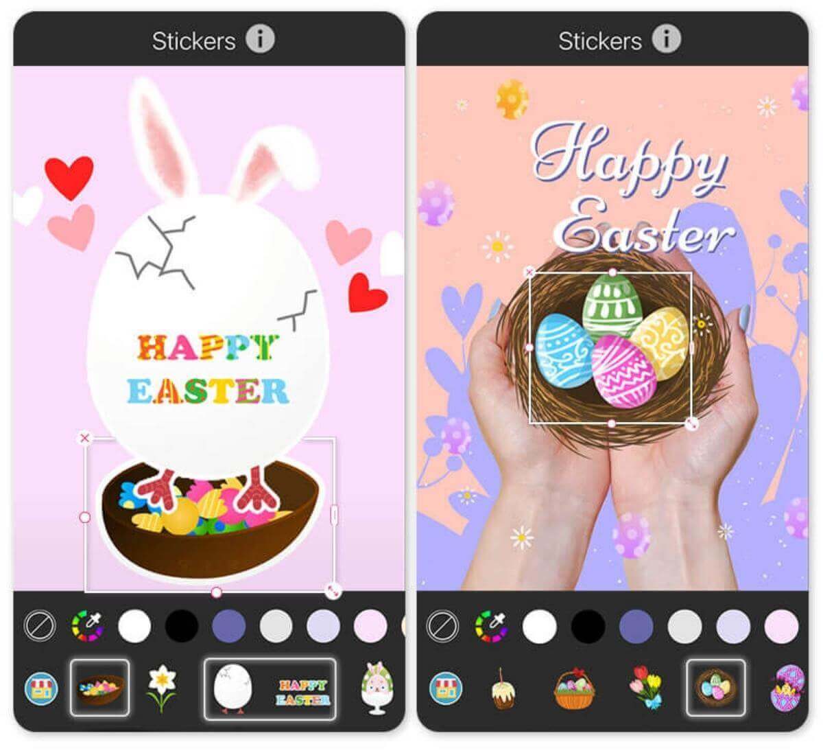 Entdecke diese Sticker für deine Osterbilder.