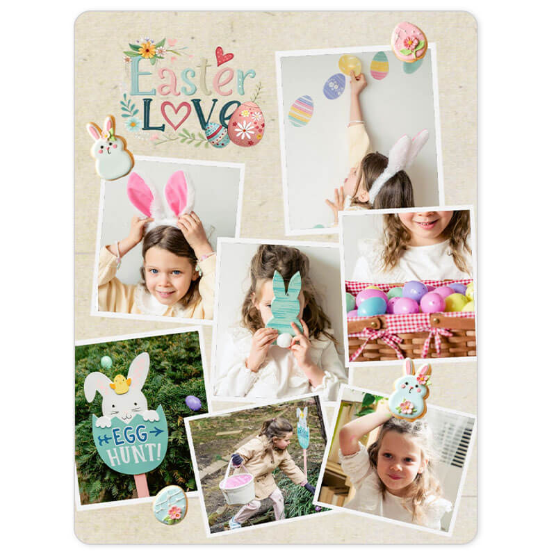 Oster-Collage Vorlage 4 – kostenlos in YouCam Perfect