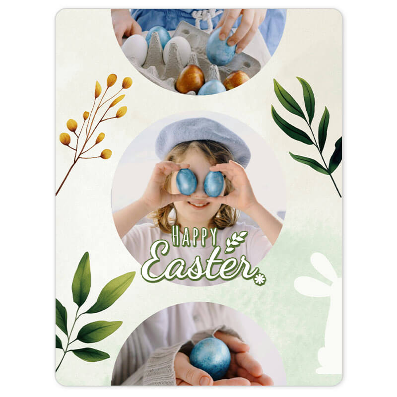 Oster-Vorlage 5 mit Frühlings-Design – kostenlos in YouCam Perfect