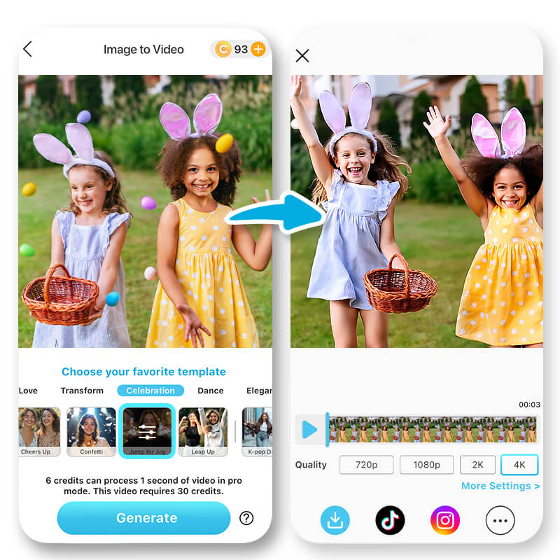Transformer les Photos de Pâques en Vidéos