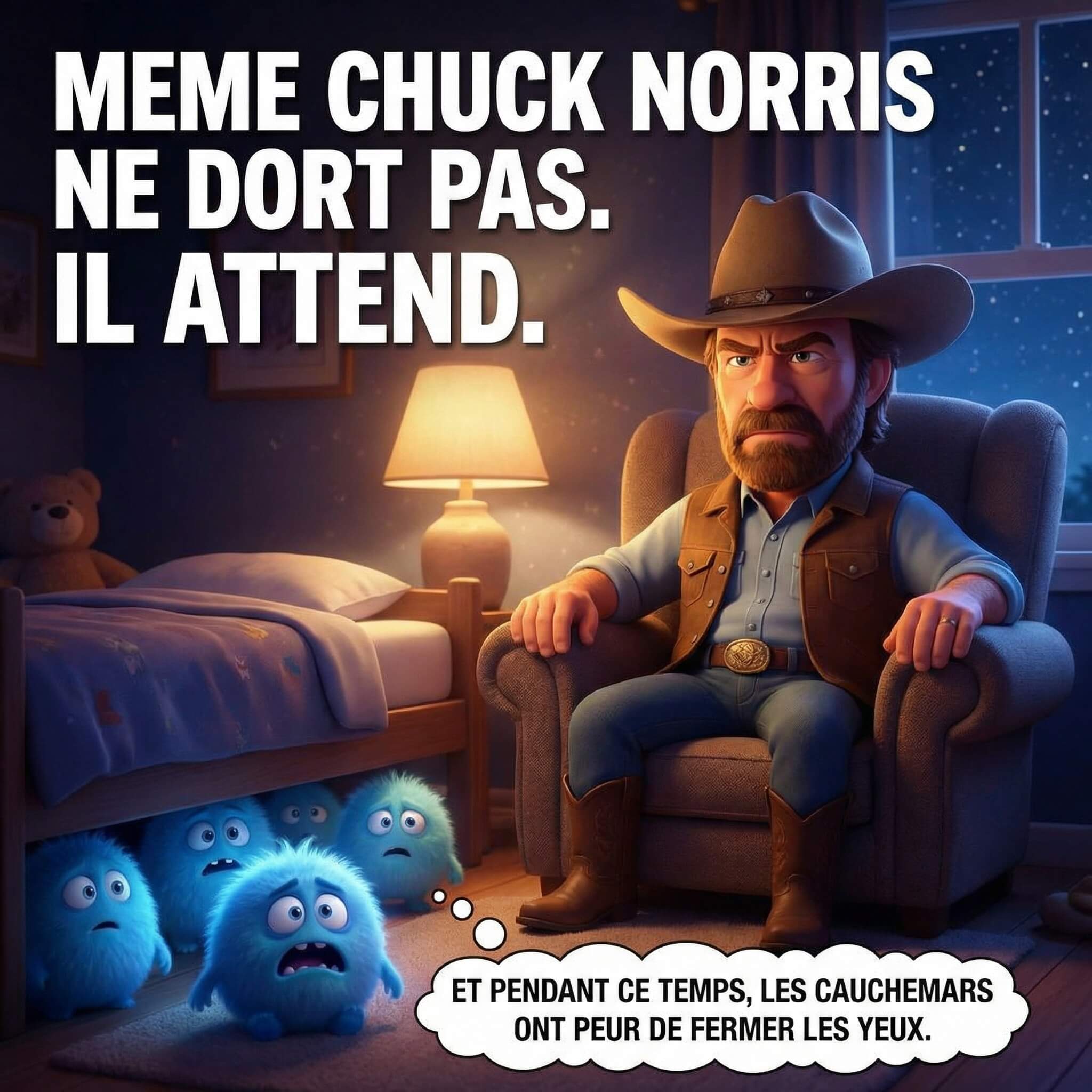 Meme IA Chuck Norris Walker texas ranger