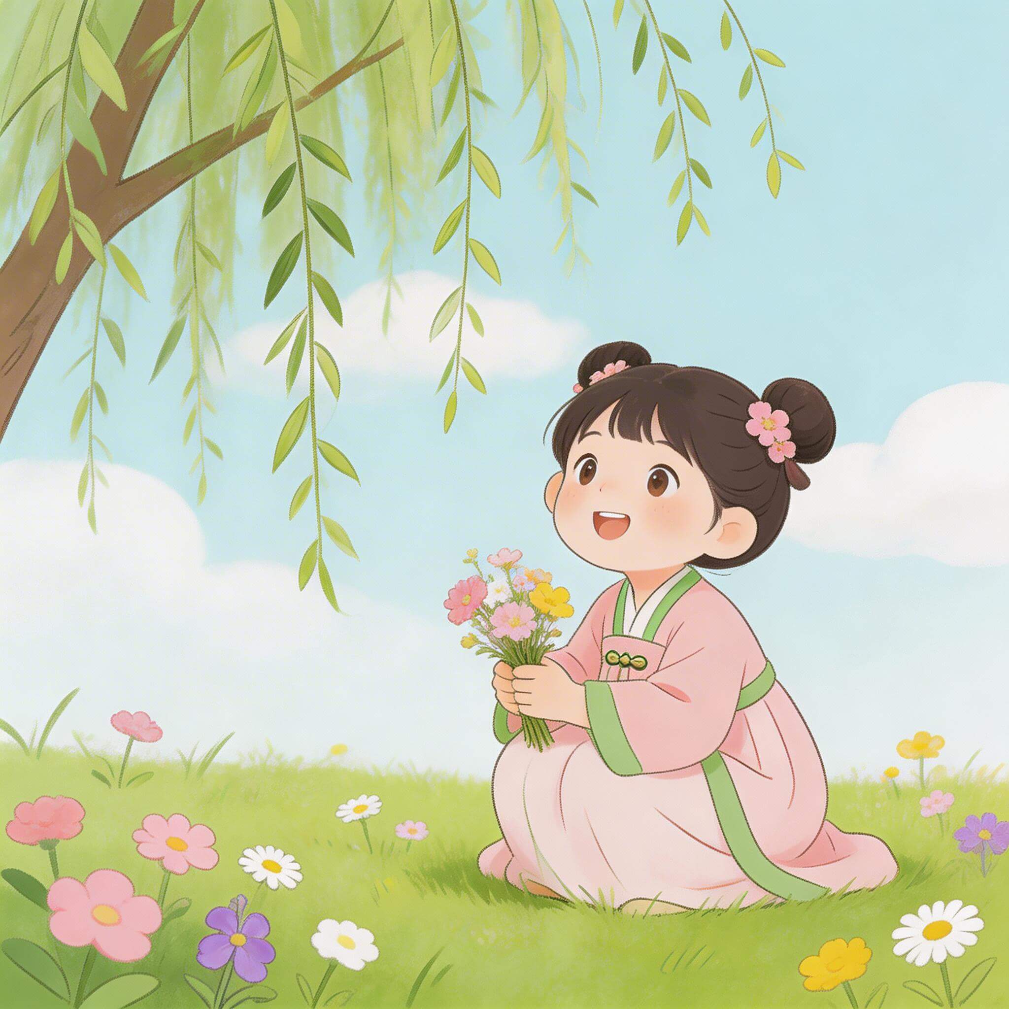 清明節插畫風格下載