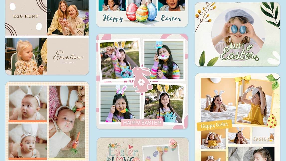 20+ Easter Collages & Templates for a Festive Celebration
