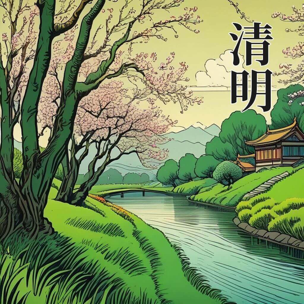 清明節早安圖｜山水早安圖